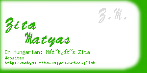 zita matyas business card